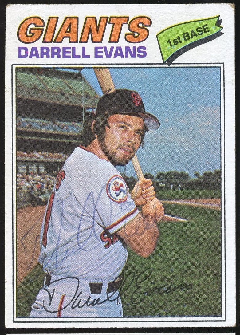 Darrell Evans #571 signed autograph auto 1977 Topps Baseball Trading Card