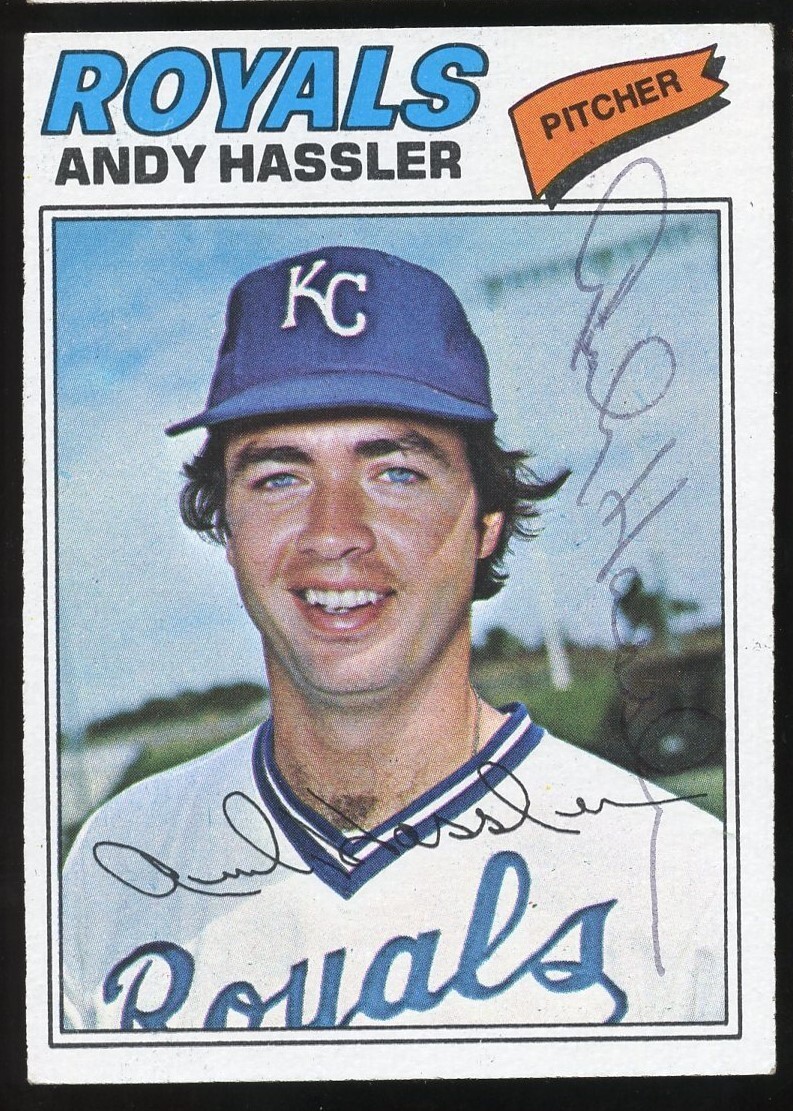Andy Hassler #602 signed autograph auto 1977 Topps Baseball Trading Card