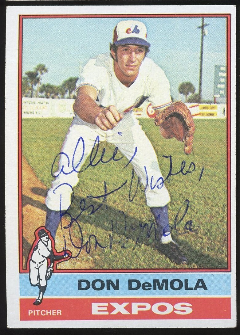 Don DeMola #571 signed autograph auto 1976 Topps Baseball Trading Card