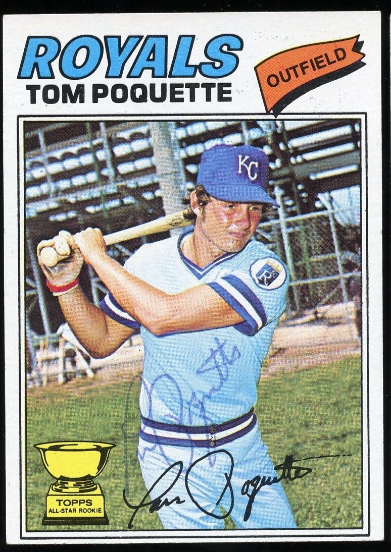 Tom Poquette #93 signed autograph auto 1977 Topps Baseball Trading Card