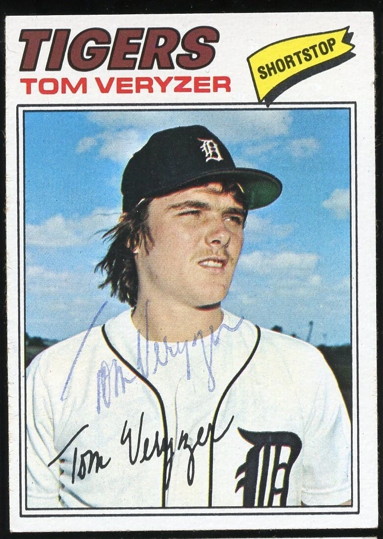 Tom Veryzer #145 signed autograph auto 1977 Topps Baseball Trading Card