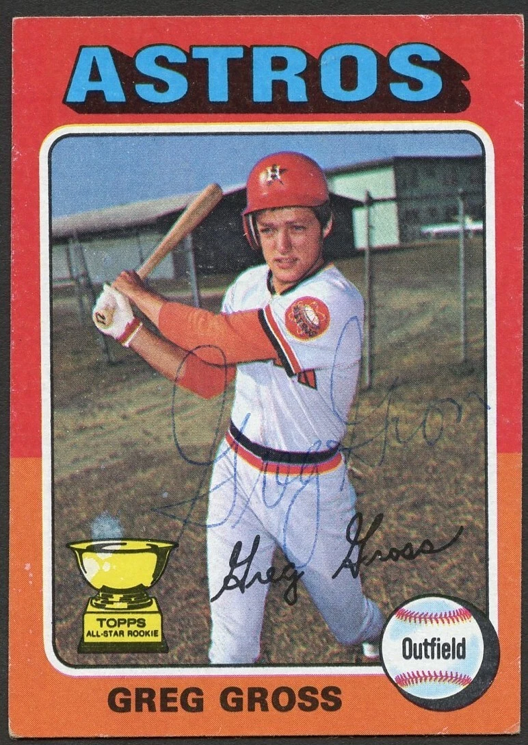 Greg Gross #334 signed autograph auto 1975 Topps Baseball Trading Card