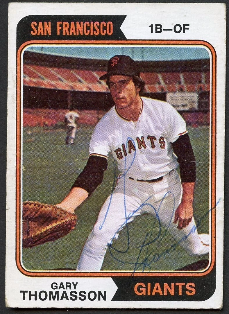Gary Thomasson #18 signed autograph auto 1974 Topps Baseball Trading Card