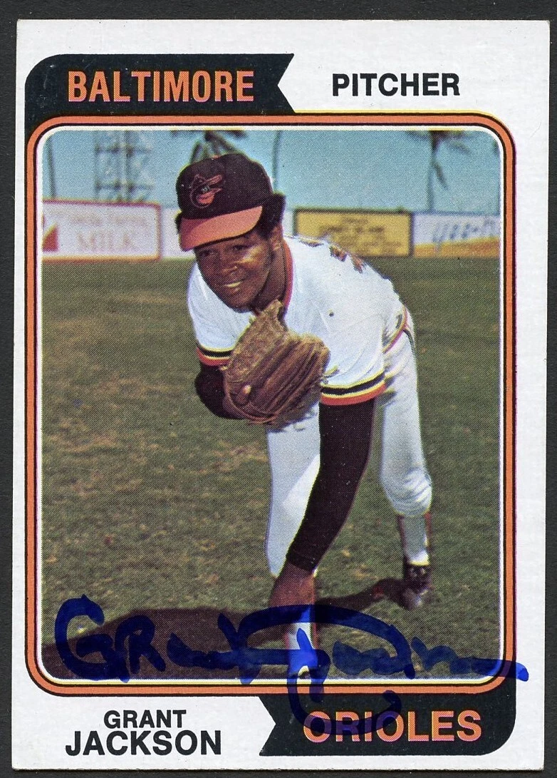 Grant Jackson #68 signed autograph auto 1974 Topps Baseball Trading Card