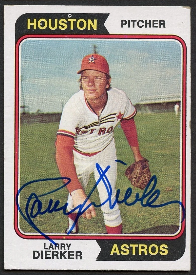 Larry Dierker #660 signed autograph auto 1974 Topps Baseball Trading Card