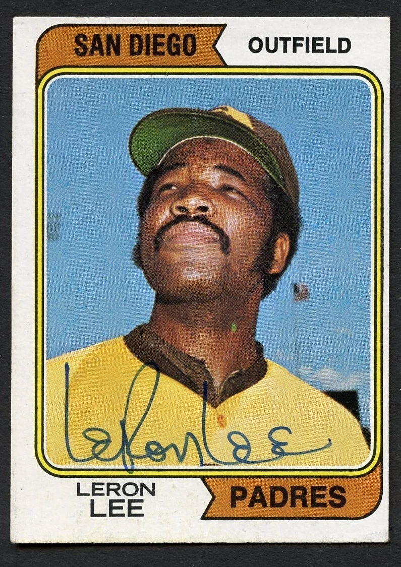 Leron Lee #651 signed autograph auto 1974 Topps Baseball Trading Card