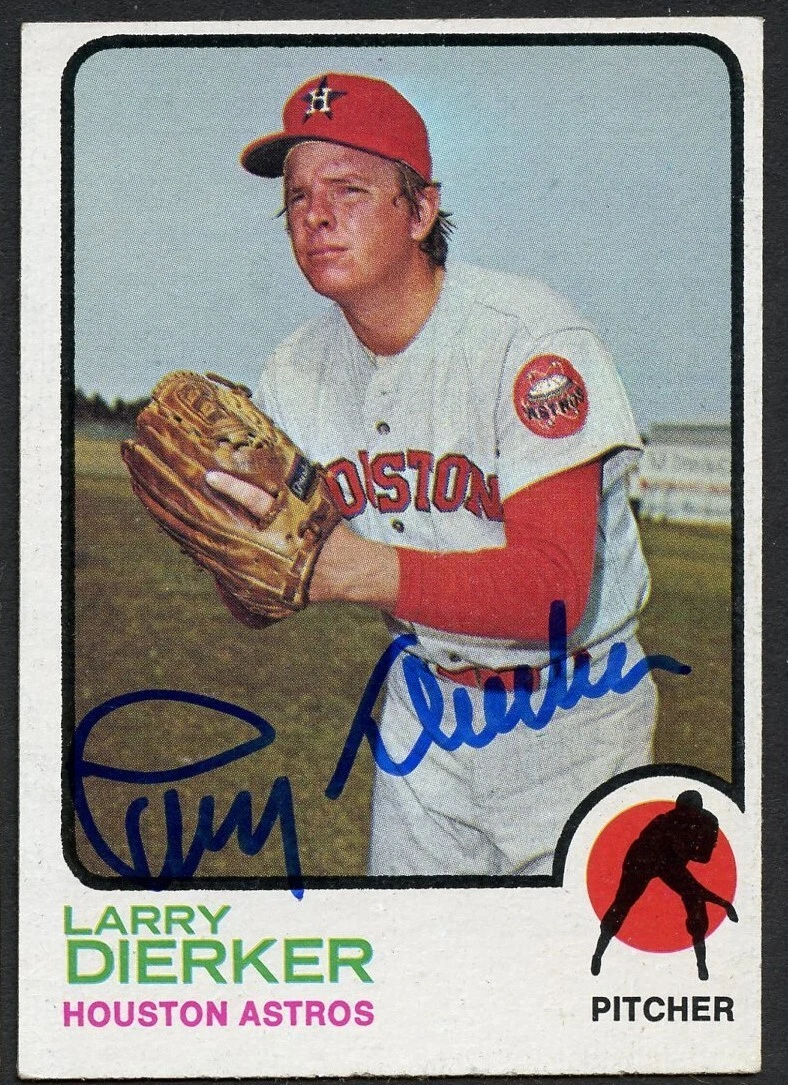 Larry Dierker #375 signed autograph auto 1973 Topps Baseball Trading Card