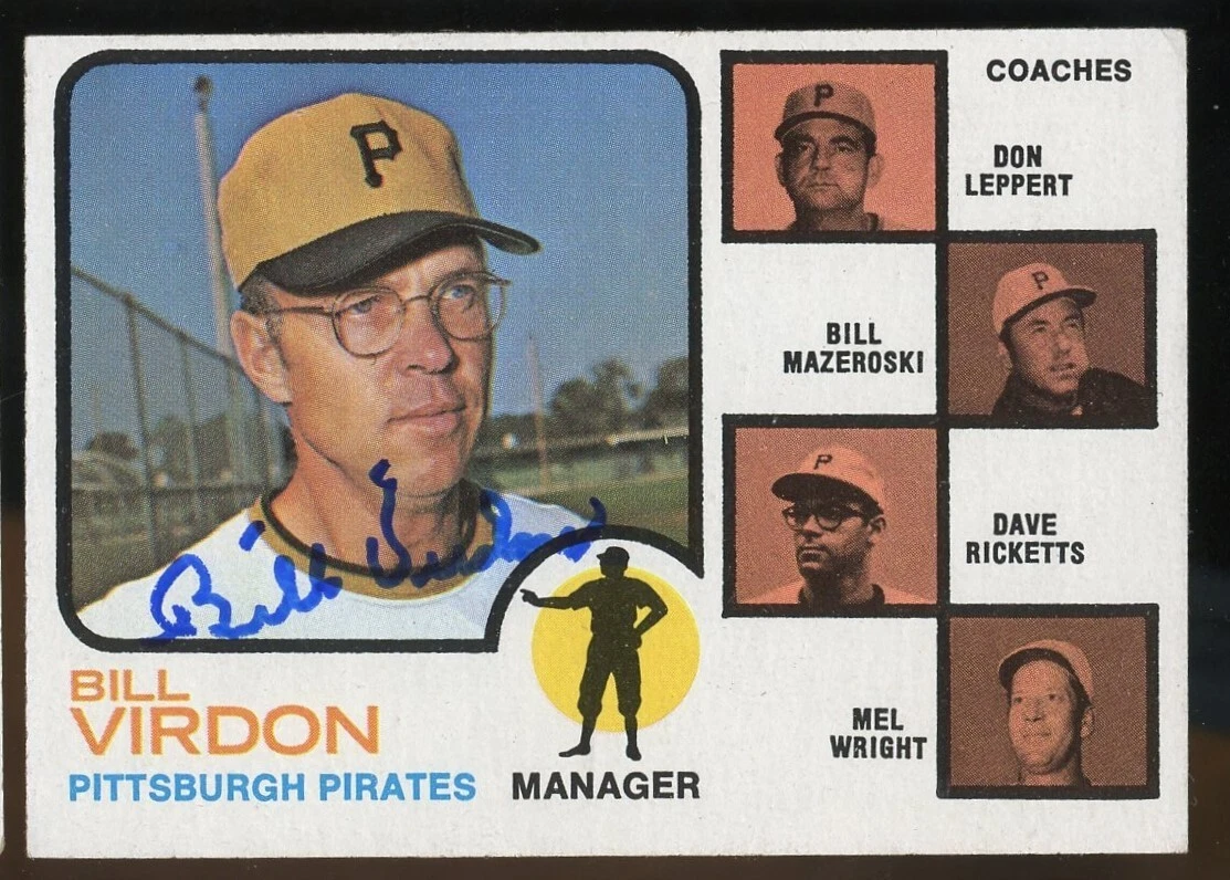 Bill Virdon #517 signed autograph auto 1973 Topps Baseball Trading Card