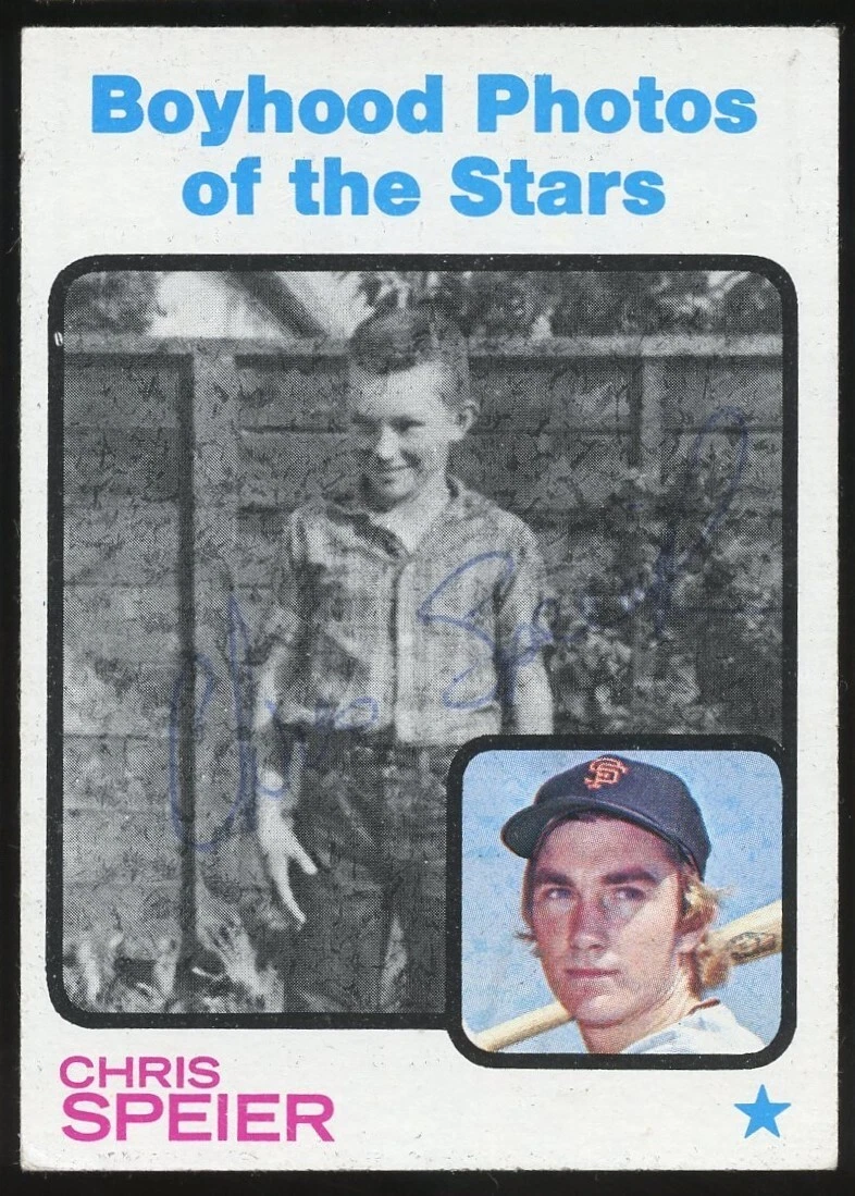 Chris Speier #345 signed autograph auto 1973 Topps Baseball Trading Card