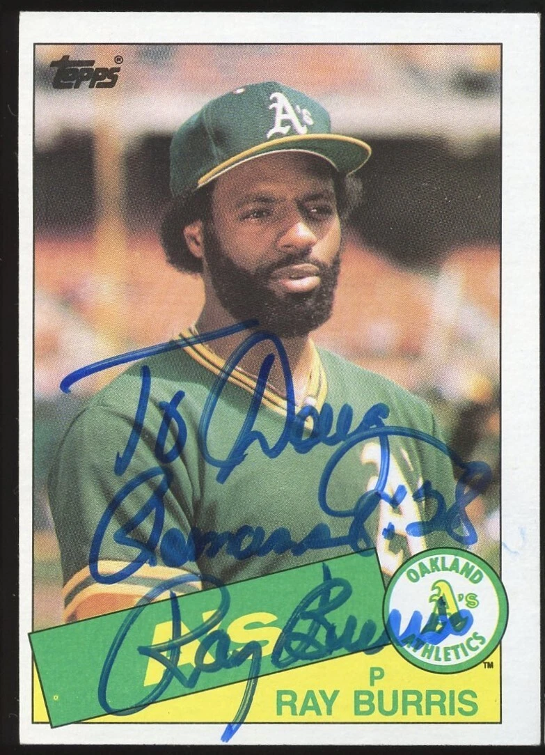 Ray Burris #758 signed autograph auto 1985 Topps Baseball Trading Card