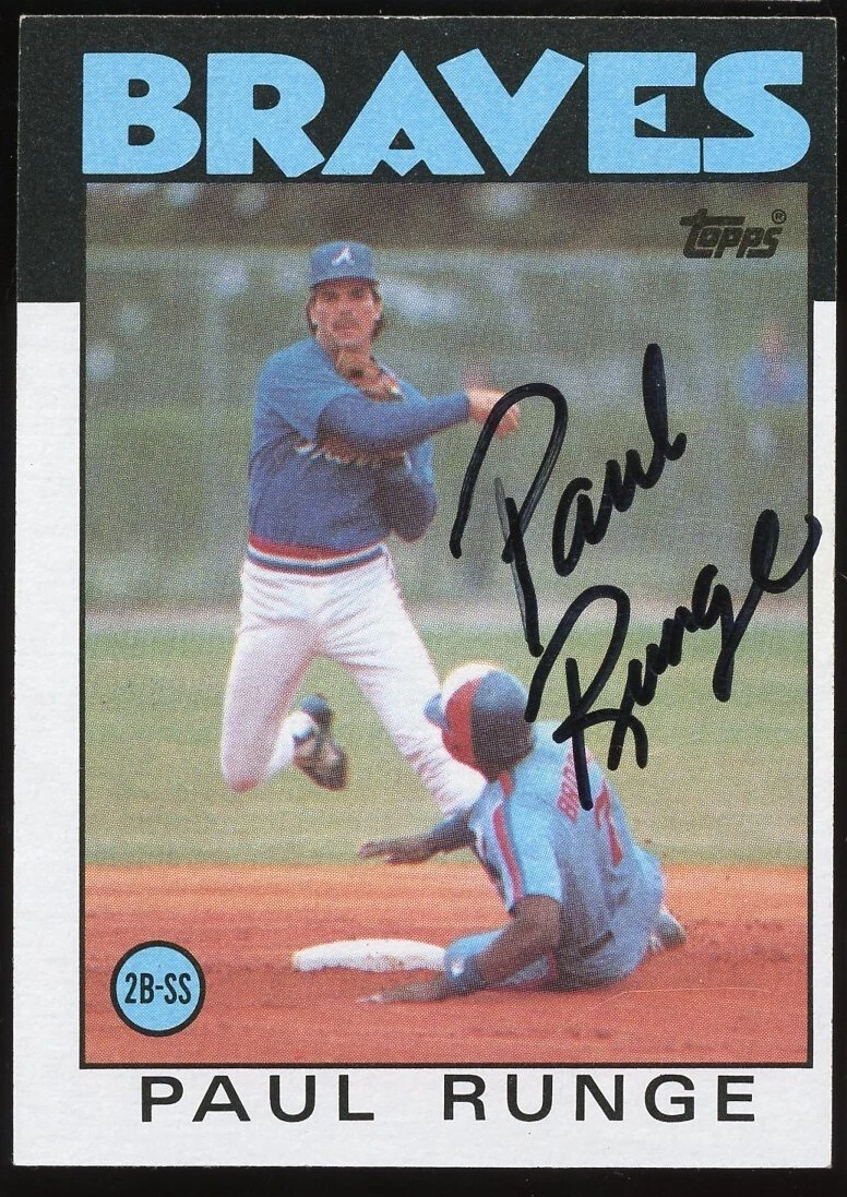 Paul Runge #409 signed autograph auto 1986 Topps Baseball Trading Card