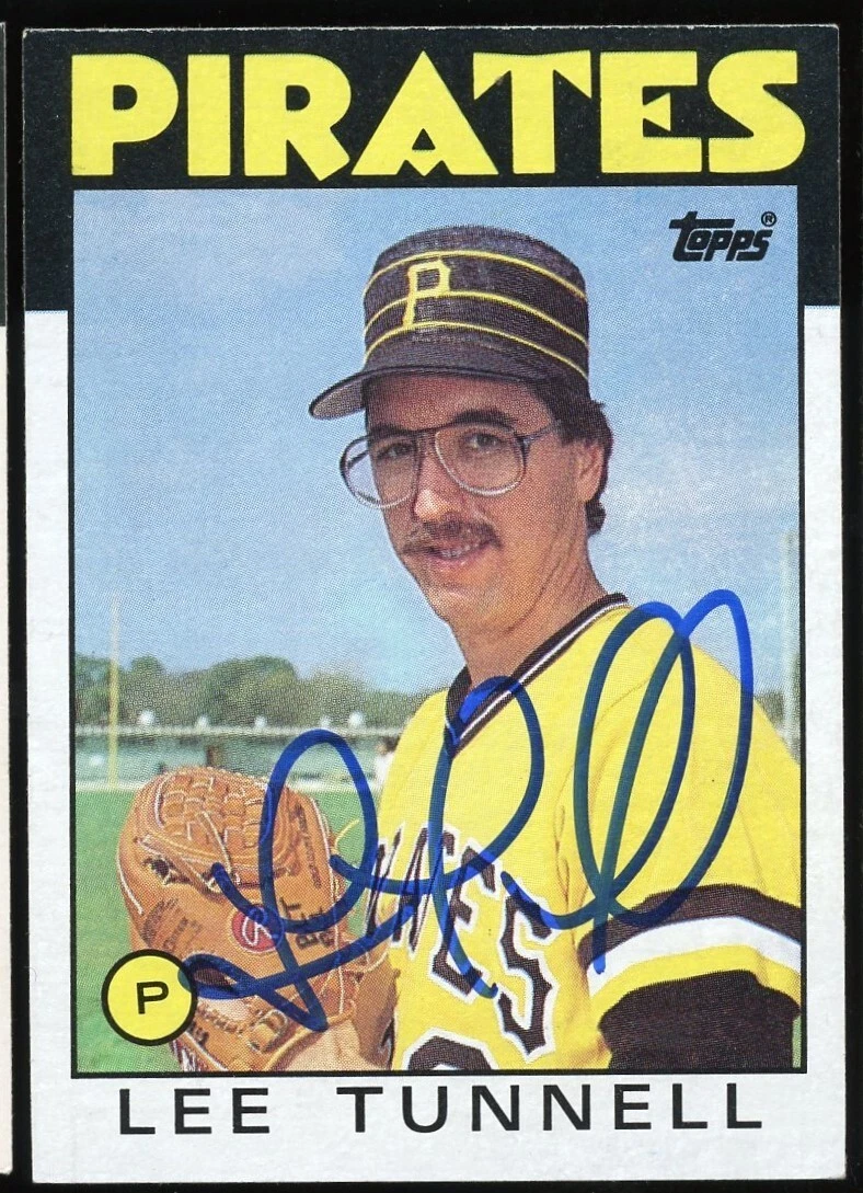 Lee Tunnell #161 signed autograph auto 1986 Topps Baseball Trading Card