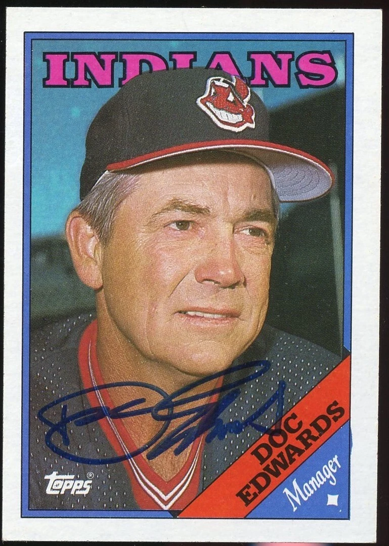 Doc Edwards #374 signed autograph auto 1988 Topps Baseball Trading Card