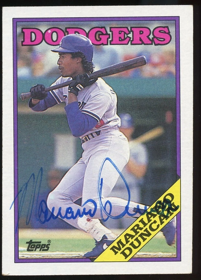 Mariano Duncan #481 signed autograph auto 1988 Topps Baseball Trading Card