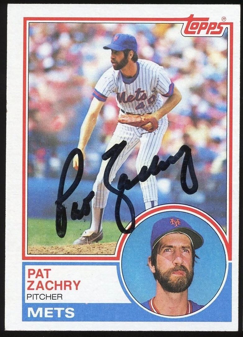 Pat Zachry #522 signed autograph auto 1983 Topps Baseball Trading Card