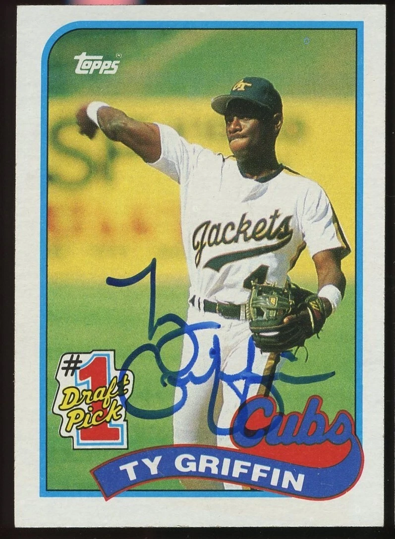 Ty Griffin #713 signed autograph auto 1989 Topps Baseball Trading Card