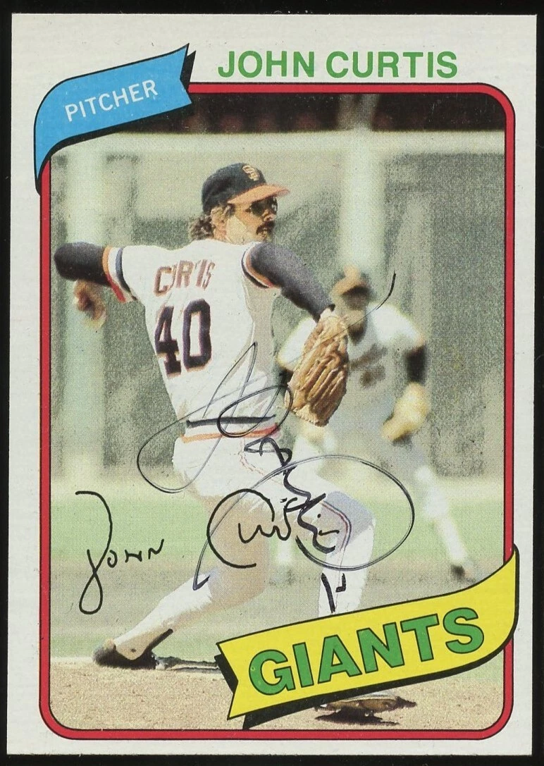 John Curtis #12 signed autograph auto 1980 Topps Baseball Trading Card