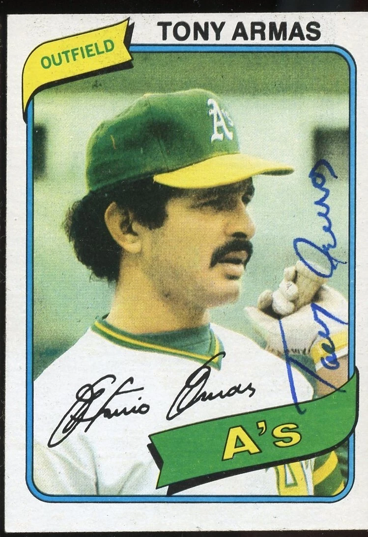 Tony Armas #391 signed autograph auto 1980 Topps Baseball Trading Card