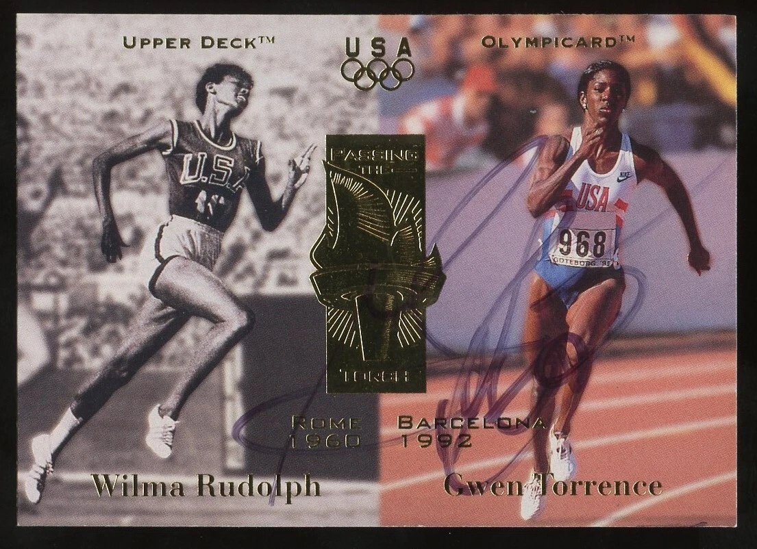 Gwen Torrence #132 signed autograph auto 1996 Upper Deck Olympic Trading Card