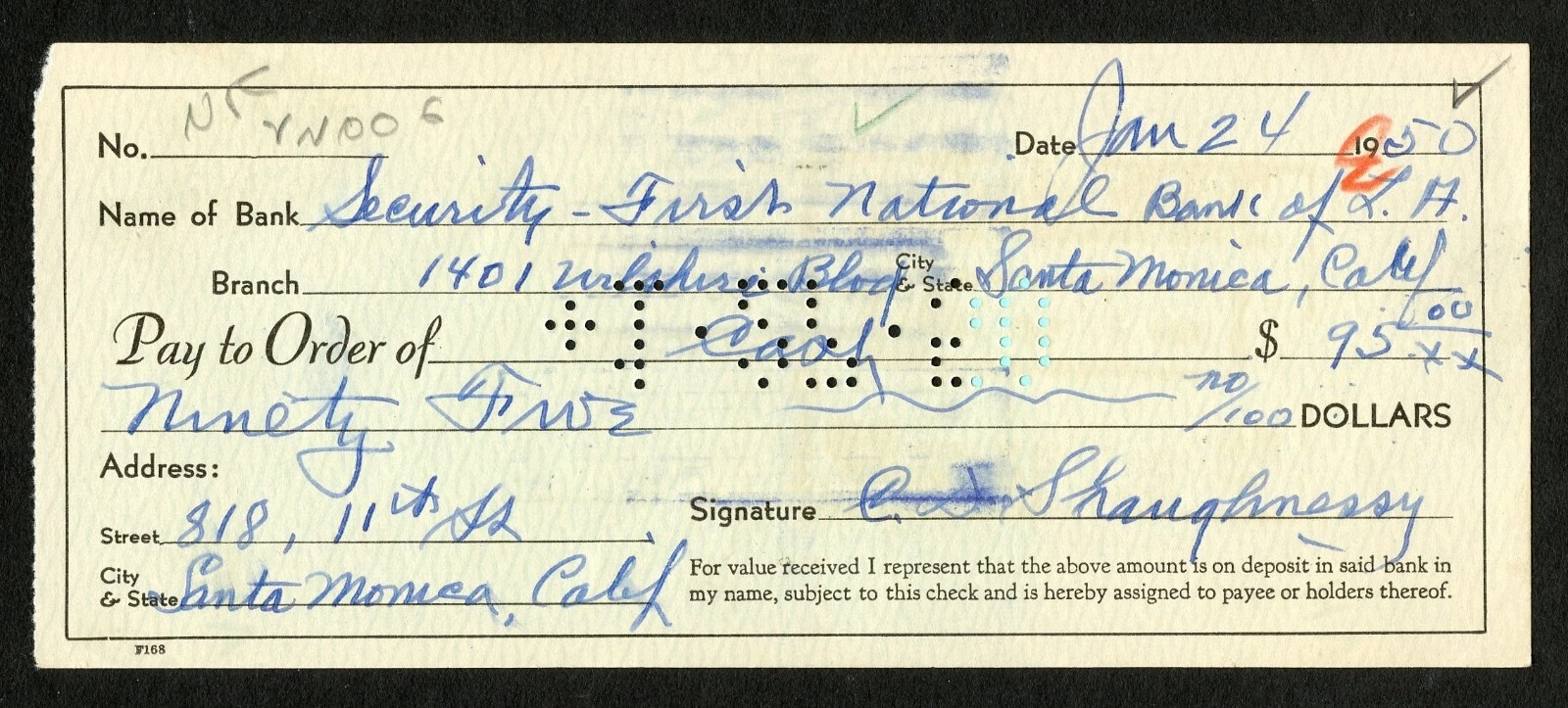 Clark Shaughnessy signed autograph auto Check Father of the T formation