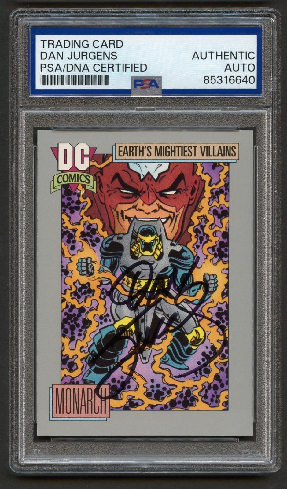 Dan Jurgens #100 signed autograph 1991 DC Comic Book Writer Trading Card PSA