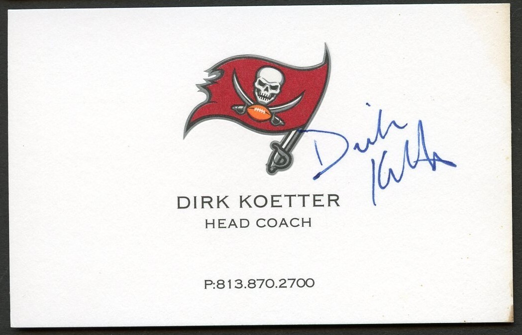 Dirk Koetter signed autograph Football Head Coach Business Card BC022