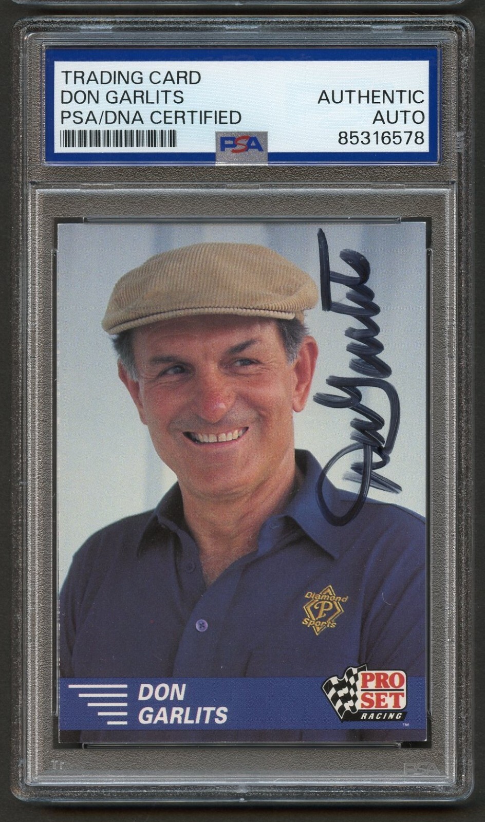 Don Garlits #105 signed autograph 1991 Pro Set NHRA Trading Card PSA Slabbed