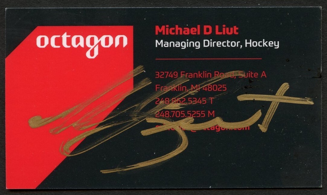 Michael D Luit signed autograph Managing Director Octagon Business Card BC066