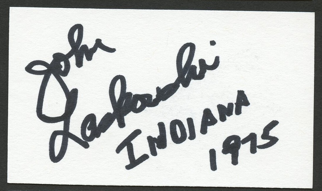 John Laskowski signed autograph auto Principal Mercer Business Card BC580