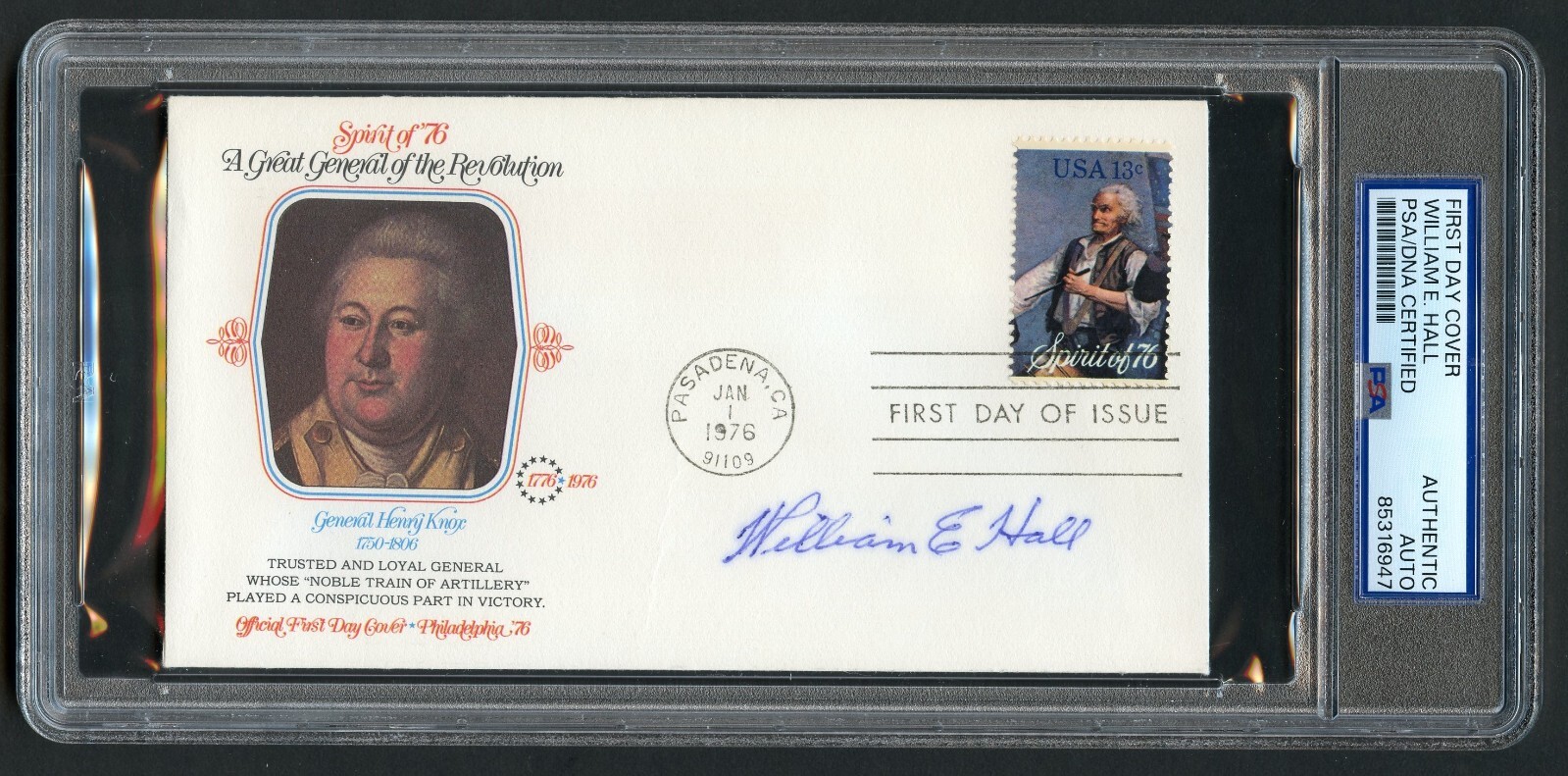 William E. Hall d1996 signed autograph FDC MOH Recipient USN Reserve PSA Slabbed