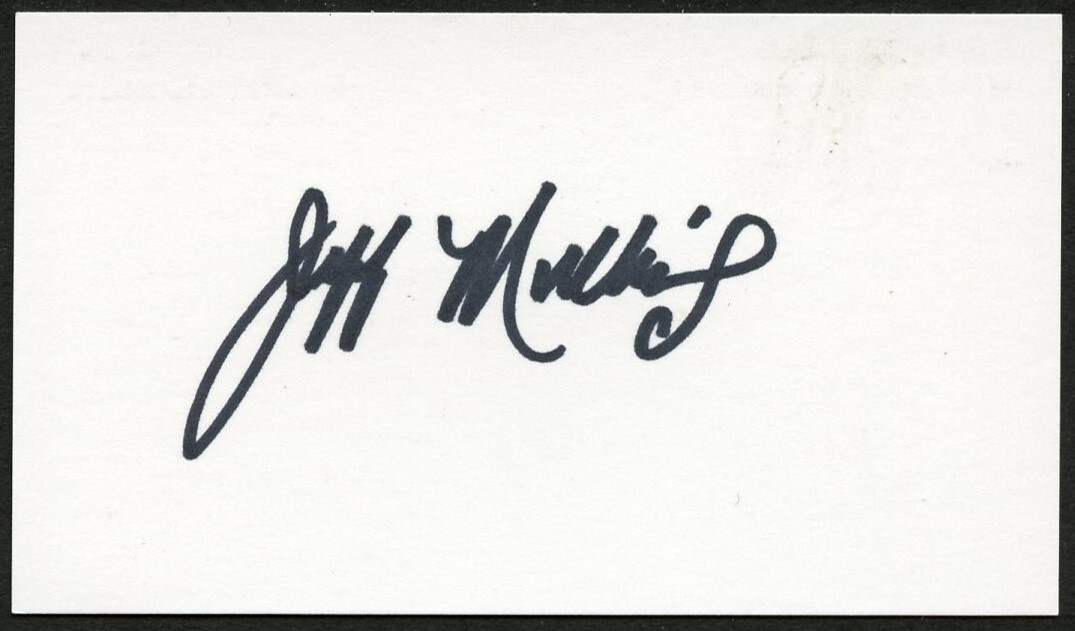 Jeff Mullins signed autograph Real Estate & Investments Business Card BC656