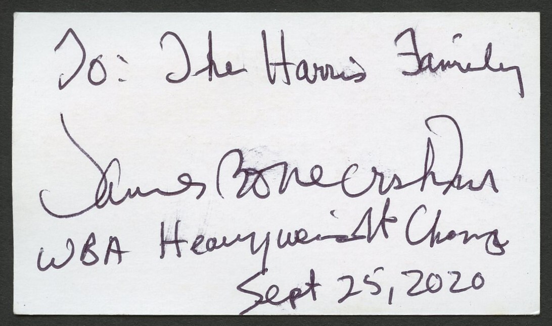 James Bonecrusher Smith signed autograph Champion for Kids Business Card BC692
