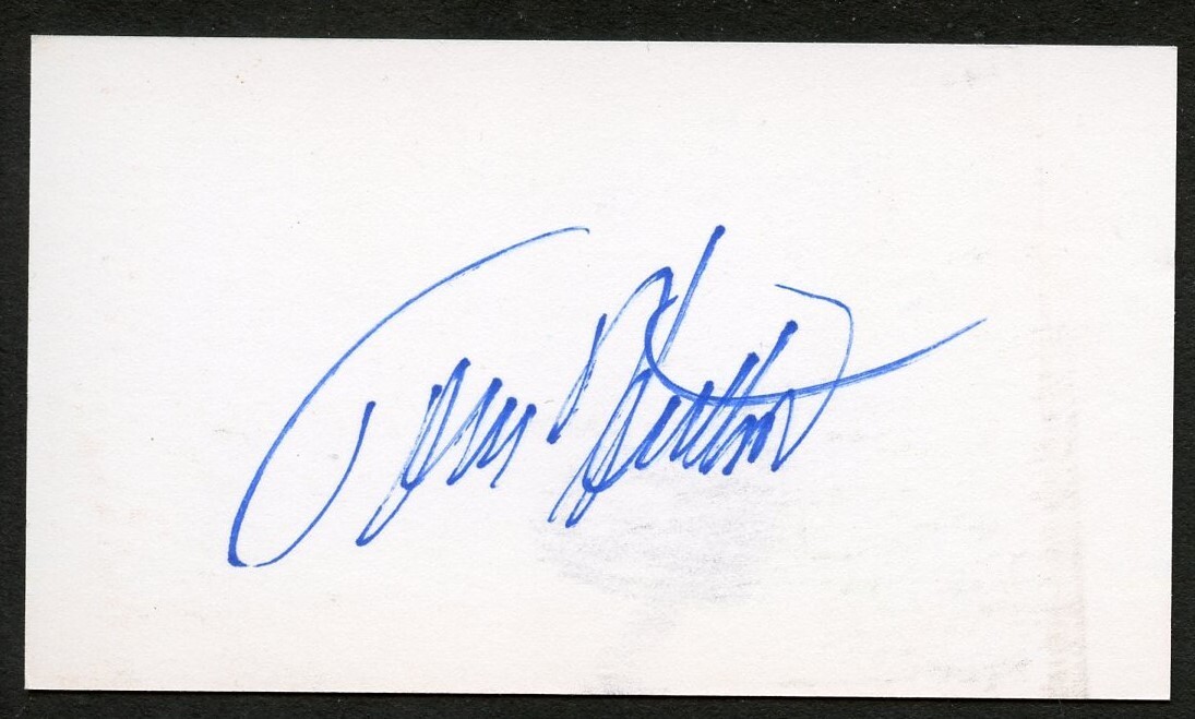 Tommy Hutton signed autograph TV Analyst Miami Marlins Business Card BC774