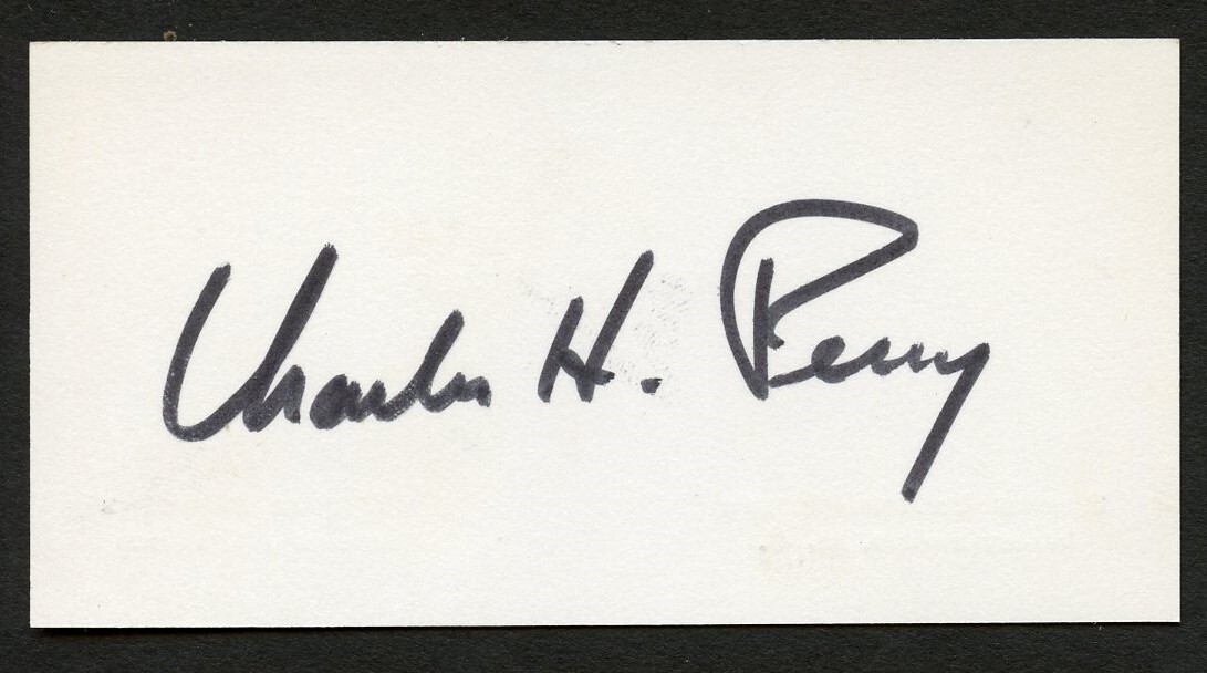 Charles H Percy signed autograph US Senate Politician Business Card BC682