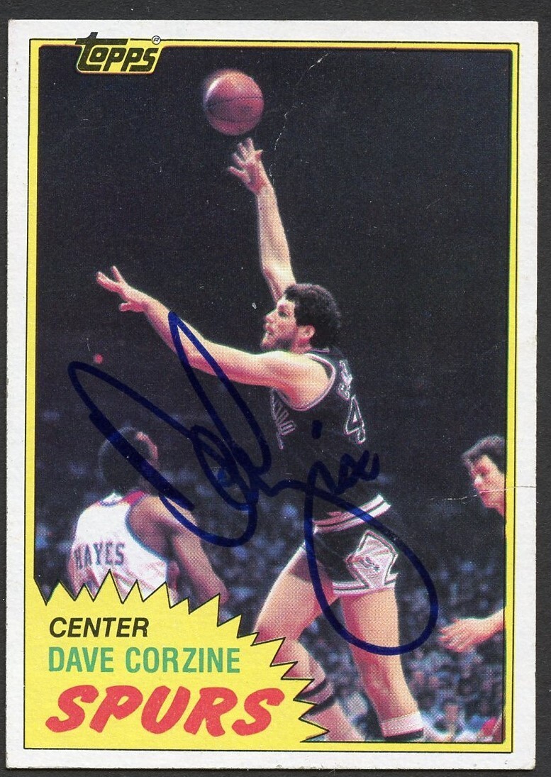 Dave Corzine #101 signed autograph auto 1981-82 Topps Basketball Trading Card