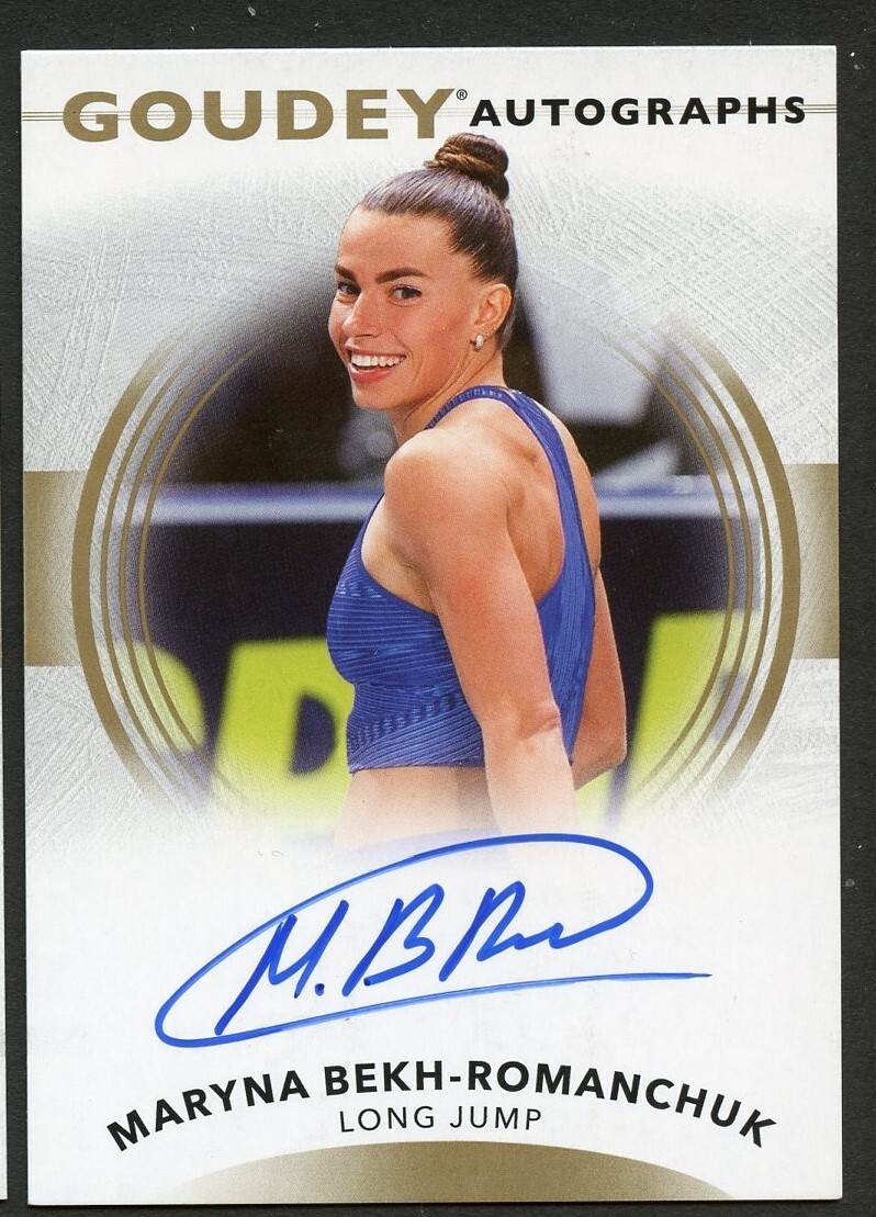 Maryna Bekh-Romanchuk signed auto 2022 UD Goudey American Ukranian Jumper Card