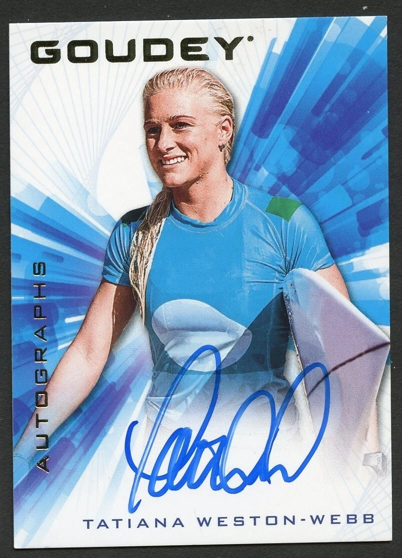 Tatiana Weston-Webb #GA-TW signed autograph 2021 UD Goudey Brazilian Surfer Card