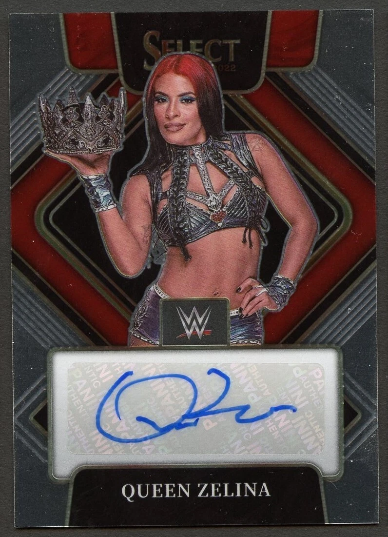 Queen Zelina #SG-QZL signed auto 2022 Panini Select WWE Trading Card