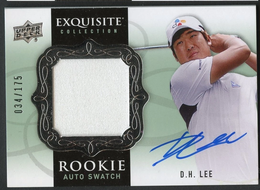 D.H. Lee #58 signed autograph Exquisite Upper Deck Golf Fabric Card 034/175