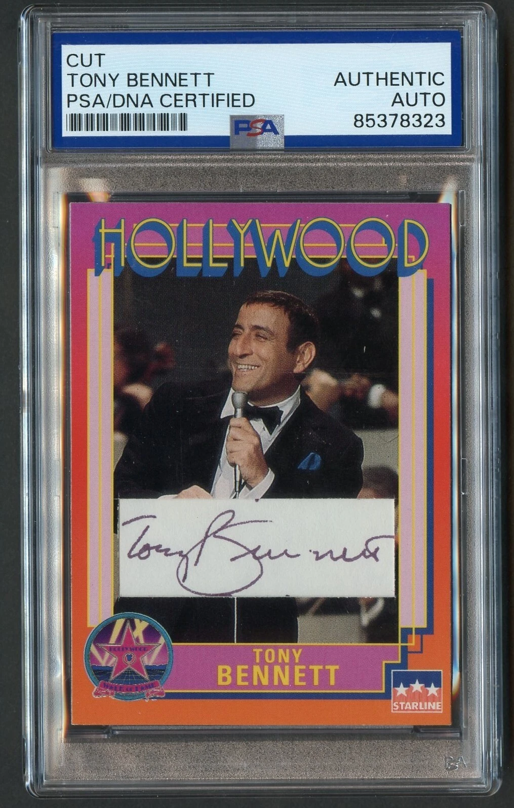 Tony Bennett d2023 signed autograph Hollywood Walk of Fame Custom Cut Card PSA
