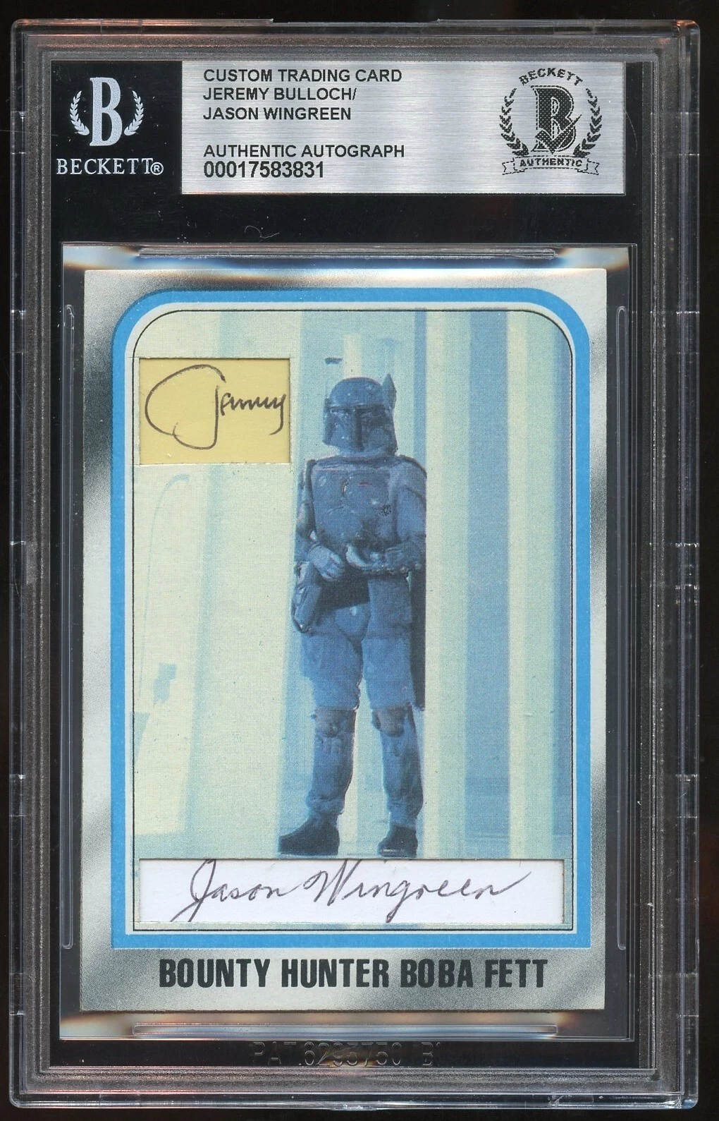 Jeremy Bulloch & Jason Wingreen signed autograph Star Wars Custom Cut Card BAS