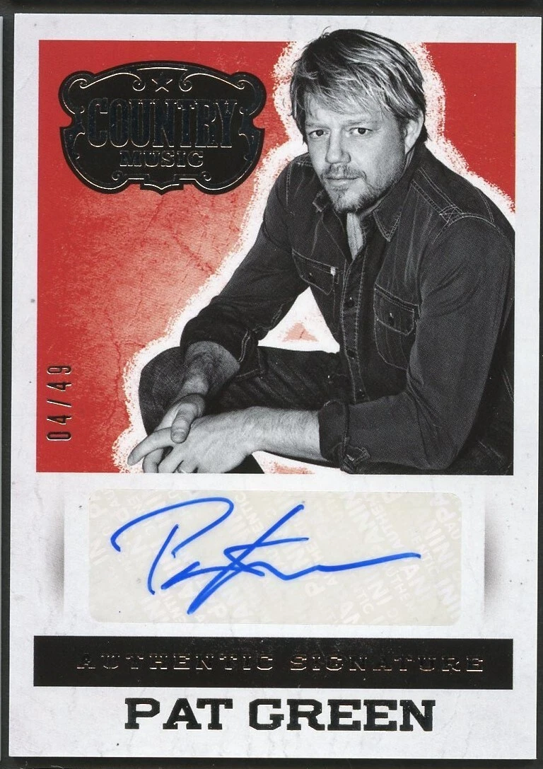 Pat Green signed autograph 2014 Panini Country Music Card S-PG 04/49