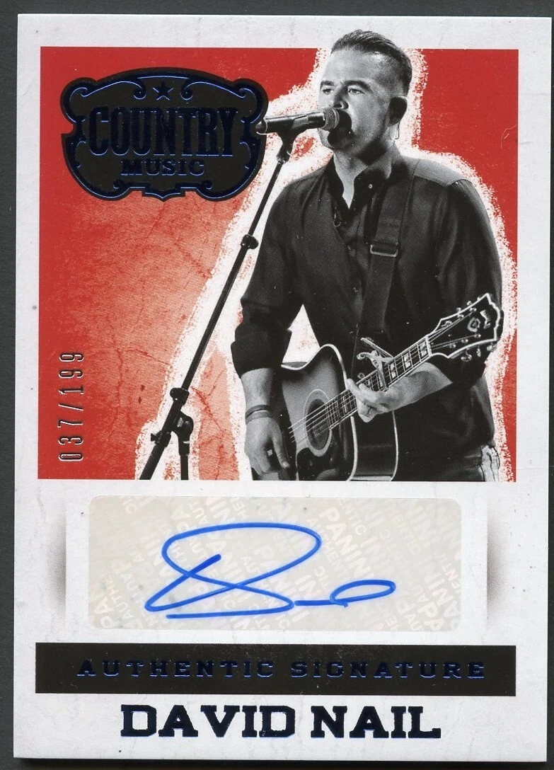 David Nail signed autograph 2014 Panini Country Music Card S-DN 037/199