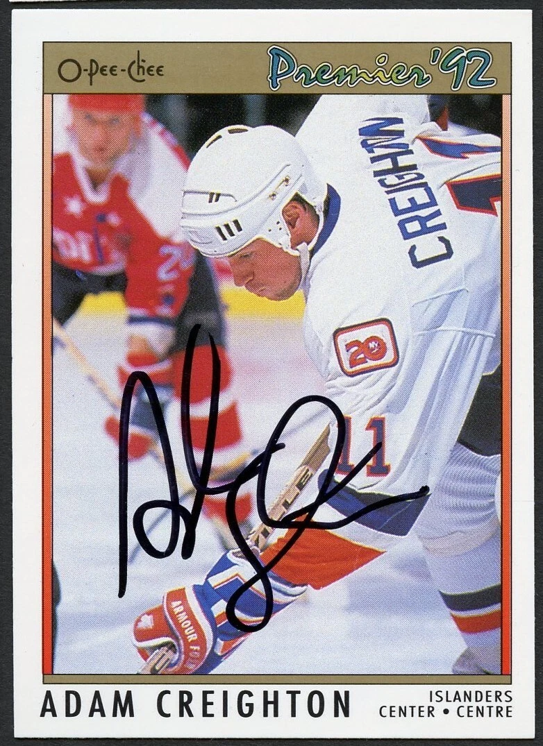 Adam Creighton #171 signed autograph auto 1992 O-Pee-Chee Premier Hockey Card