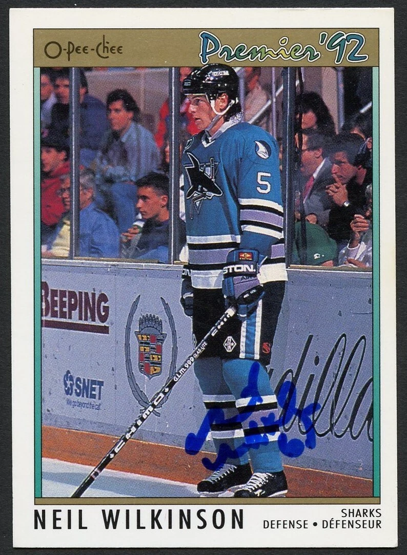 Neil Wilkinson #110 signed autograph auto 1992 O-Pee-Chee Premier Hockey Card