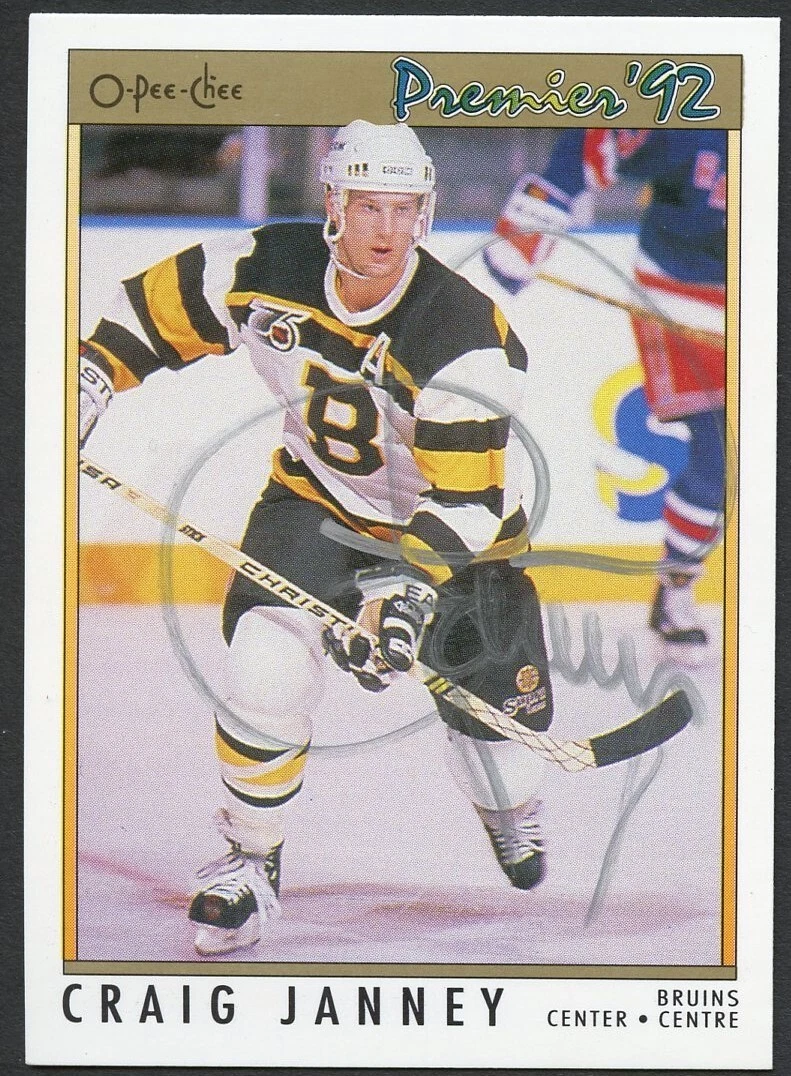 Craig Janney #93 signed autograph auto 1992 O-Pee-Chee Premier Hockey Card
