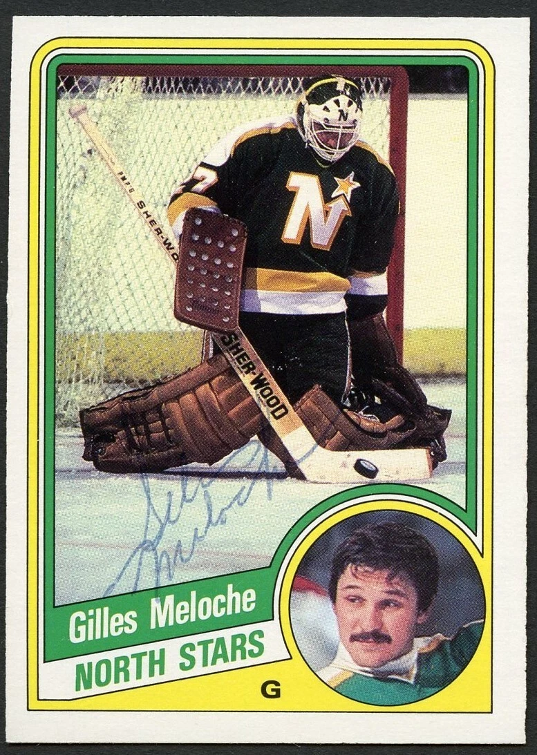 Gilles Meloche #104 signed autograph auto 1984-85 O-Pee-Chee Hockey Card
