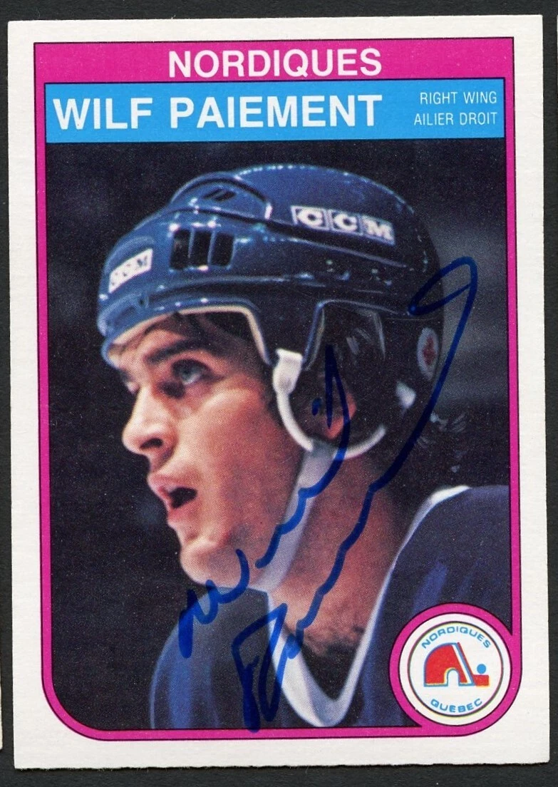 Wilf Paiement #288 signed autograph auto 1982-83 O-Pee-Chee Hockey Card