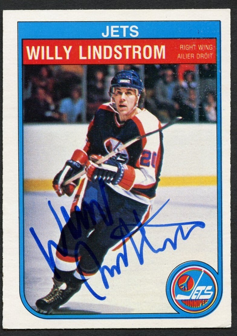 Willy Lindstrom #384 signed autograph auto 1982-83 O-Pee-Chee Hockey Card