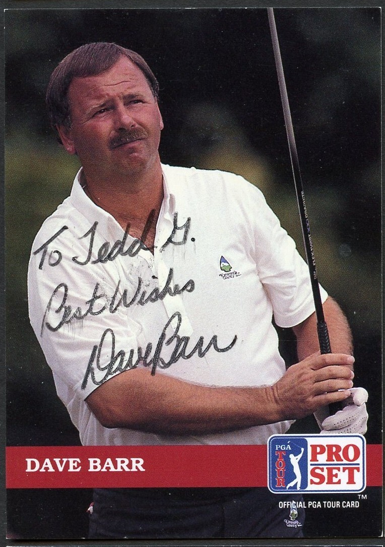 Dave Barr #67 signed autograph auto 1992 Pro Set Golf Trading Card